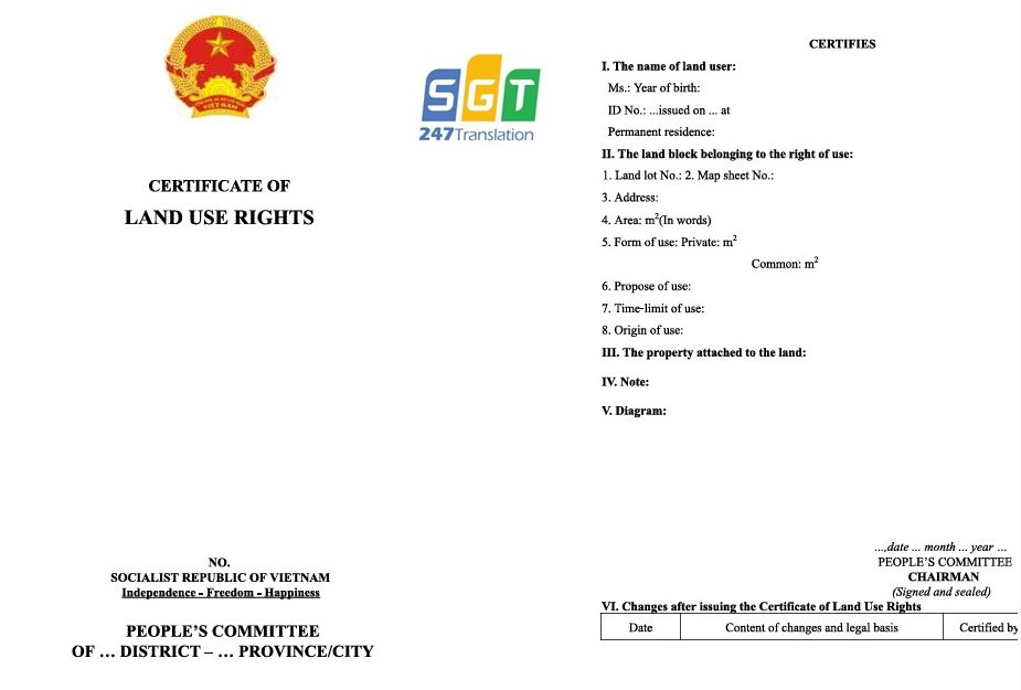 Dịch thuât sổ đỏ
