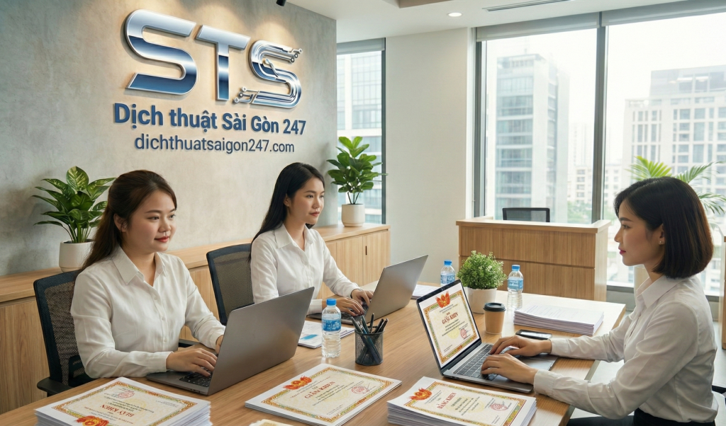 Dịch thuật Giấy khen chuẩn hồ sơ xin học bổng tại STS 247