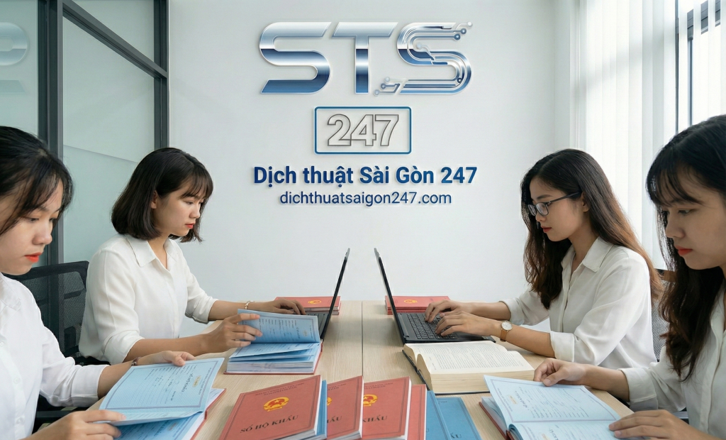 Dịch thuật Sổ hộ khẩu và Mẫu CT07 chuẩn Visa tại STS 247