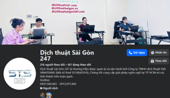 Fan Page Dịch Thuật Sài Gòn 247